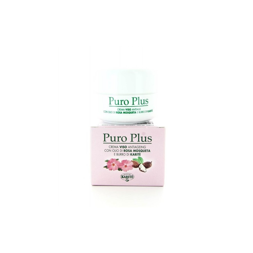 PURO PLUS Crema viso Antiage Karitè + Rosa Mosqueta 50 ml Labioelite