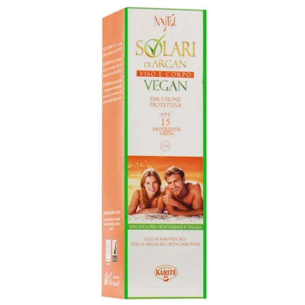 NAJTU SOLARI D'ARGAN VEGAN Emulsione protettiva viso e corpo SPF15 125 ml Labioelite