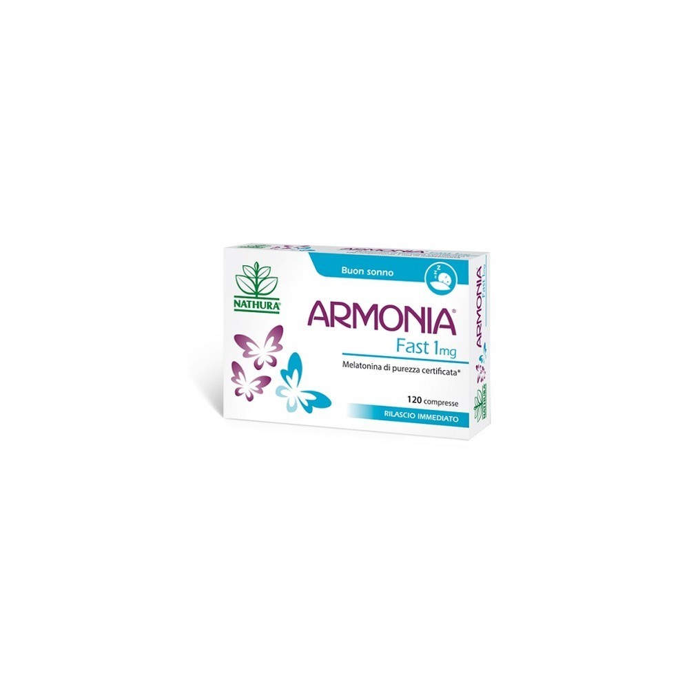 ARMONIA FAST 1 mg MELATONINA integratore alimentare 120 compresse Nathura