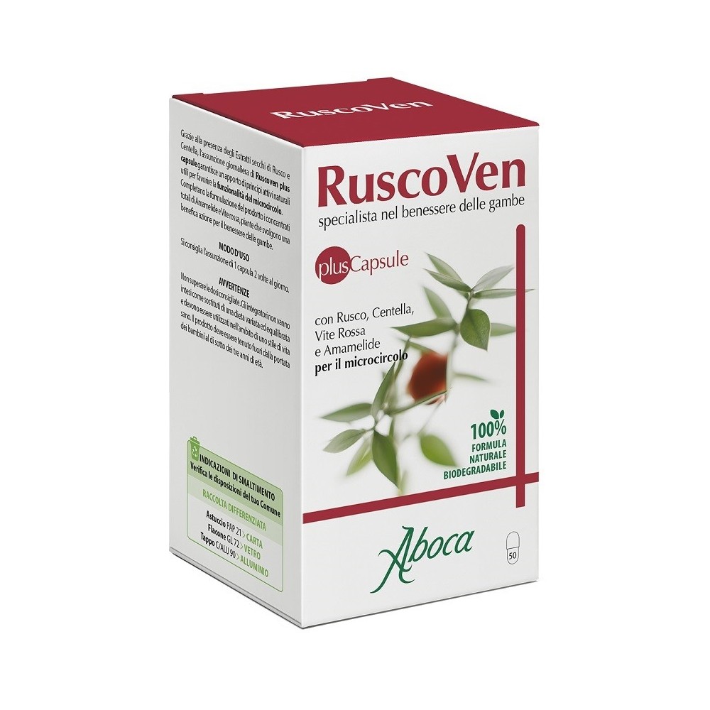 Ruscoven Plus integratore alimentare 50 opercoli Aboca