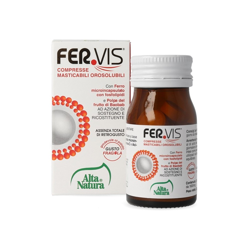 Fervis 20 compresse tonde 16 mm da 1,6g integratore alimentare Alta Natura