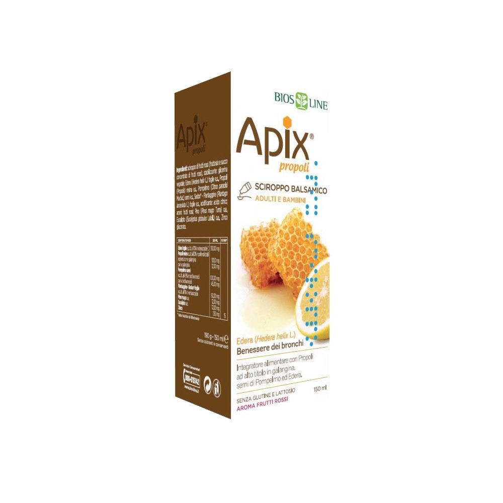 APIX PROPOLI SCIROPPO BALSAMICO SENZA CONSERVANTI 150 ML BIOSLINE