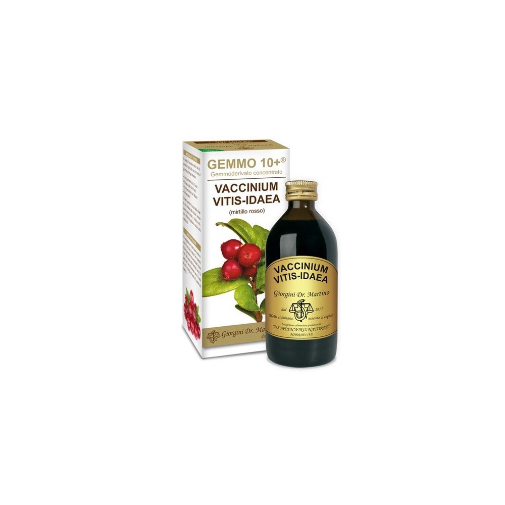 GEMMO 10+ MIRTILLO ROSSO LIQUIDO ANALCOLICO 200 ML