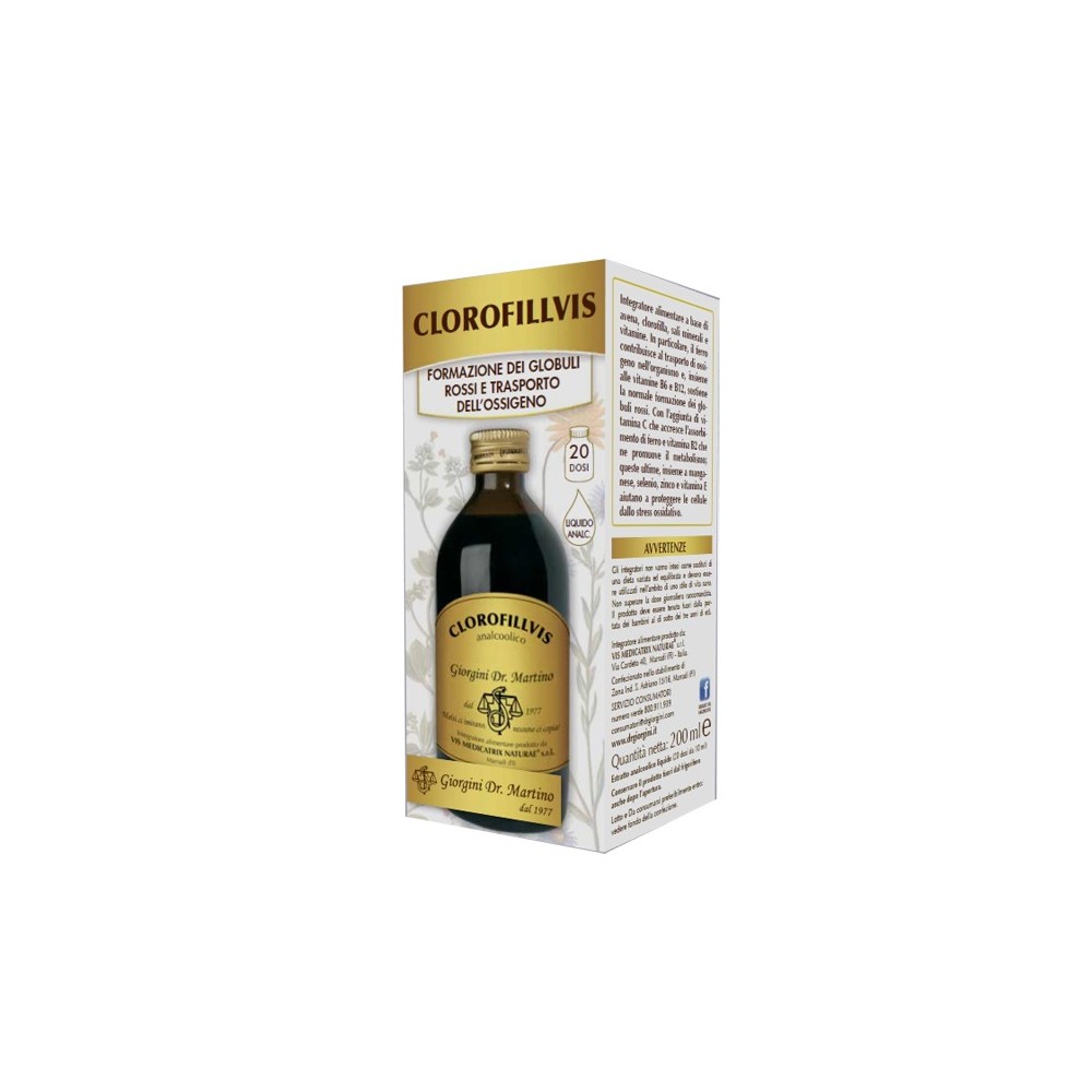 CLOROFILLVIS LIQUIDO ANALCOLICO integratore alimentare 200 ml Dr. Giorgini