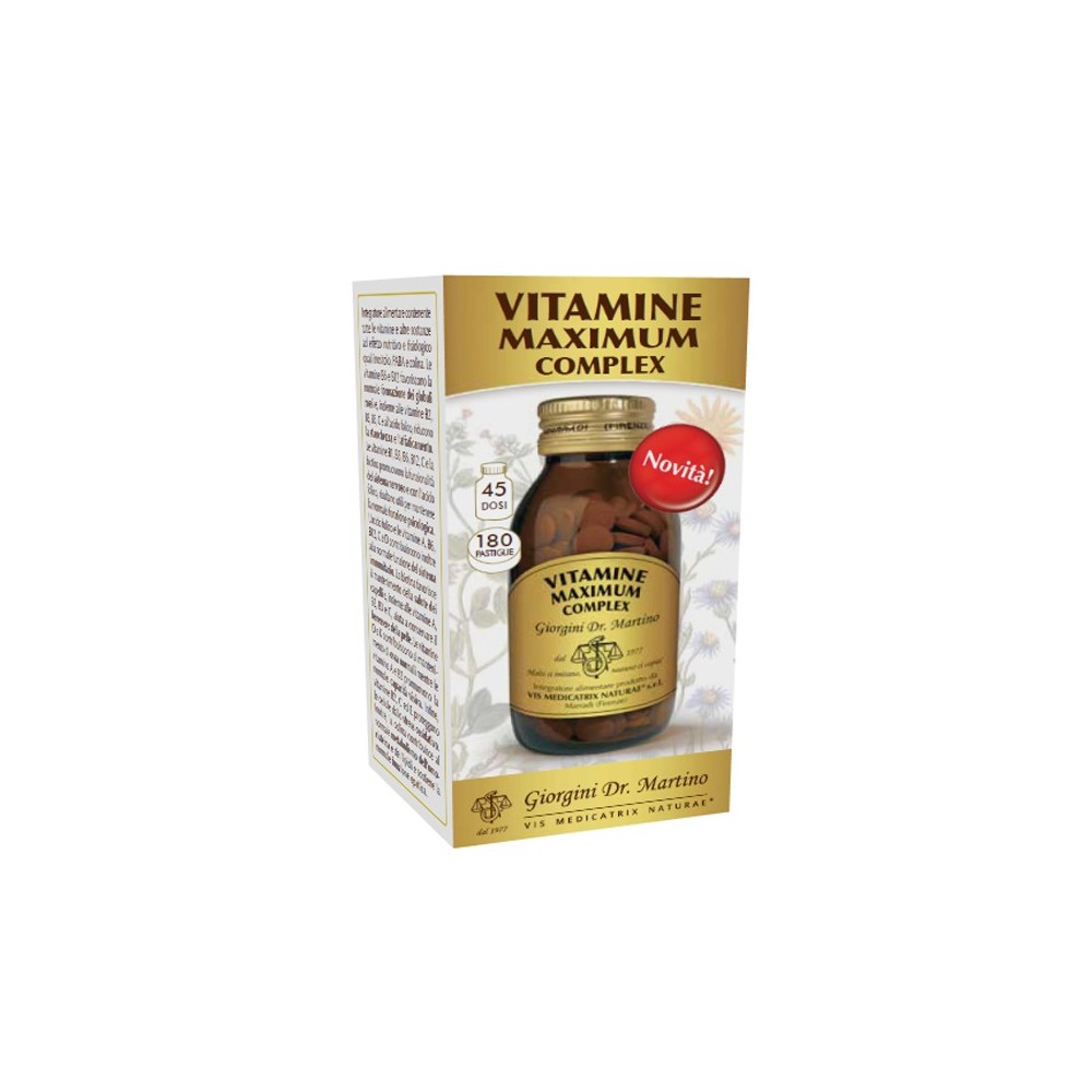 VITAMINE MAXIMUM COMPLEX integratore alimentare 180 pastiglie Dr. Giorgini