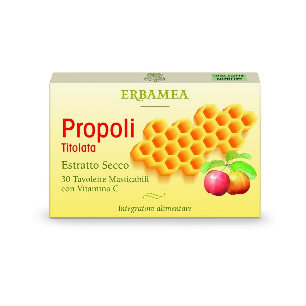 PROPOLI TITOLATA integratore alimentare 30 tavolette Erbamea