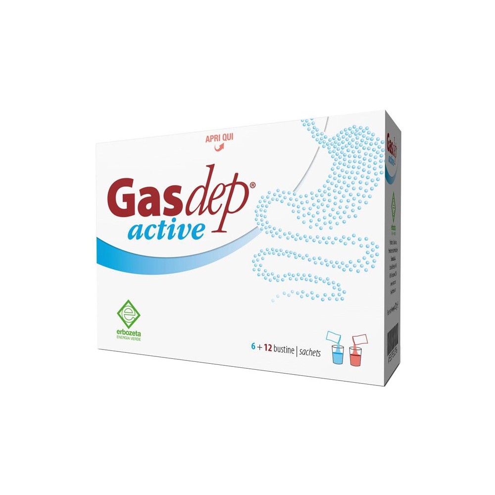 GASDEP ACTIVE integratore alimentare 6+12 bustine Erbozeta