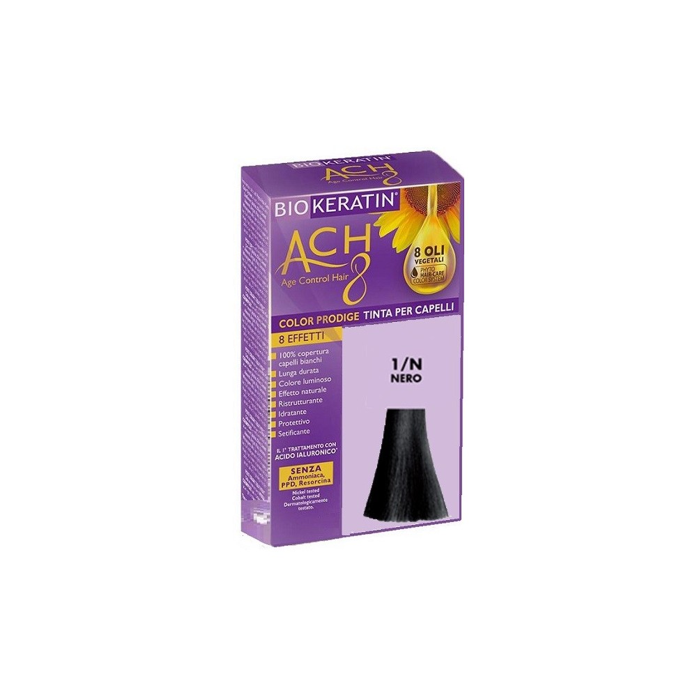 BIOKERATIN ACH8 Tinta per Capelli Nero 1/N 200 gr Dietalinea