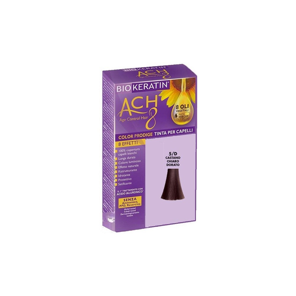 BIOKERATIN ACH8 Tinta per Capelli Castano Chiaro Dorato 5/D 200 gr Dietalinea