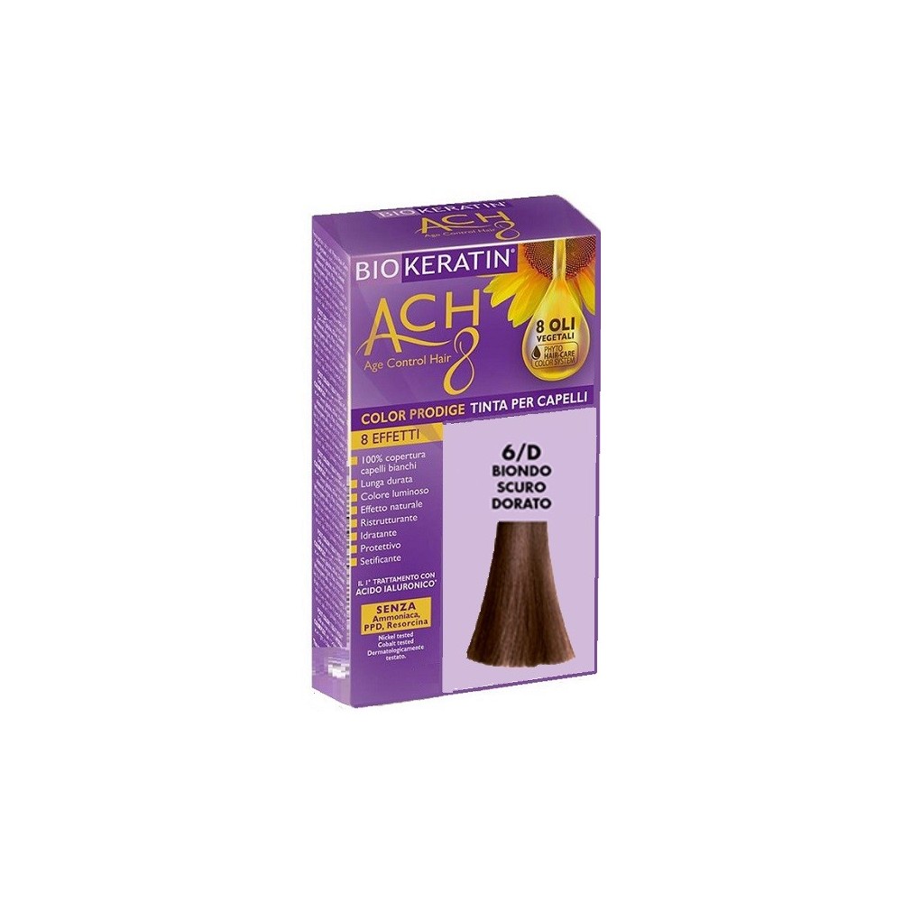 BIOKERATIN ACH8 Tinta per Capelli Biondo Scuro Dorato 6/D 200 gr Dietalinea