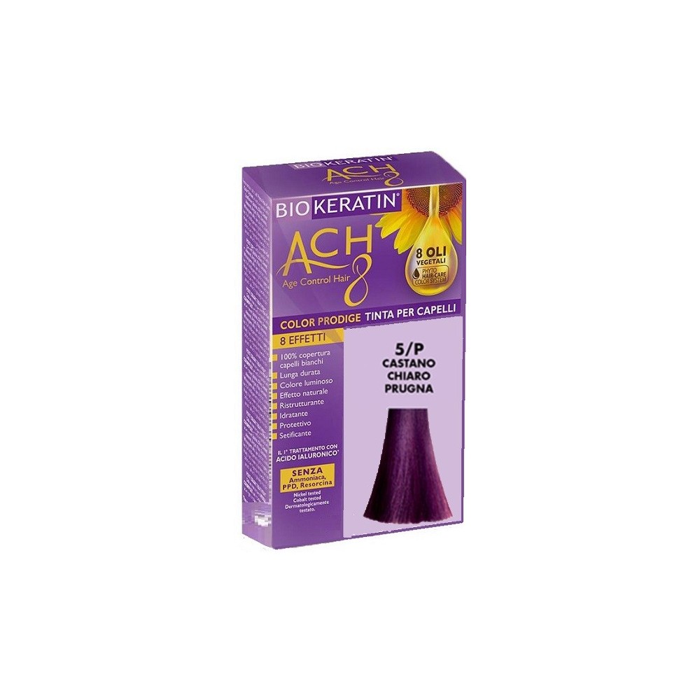 BIOKERATIN ACH8 Tinta per Capelli Castano Chiaro Prugna 5/P 200 gr Dietalinea