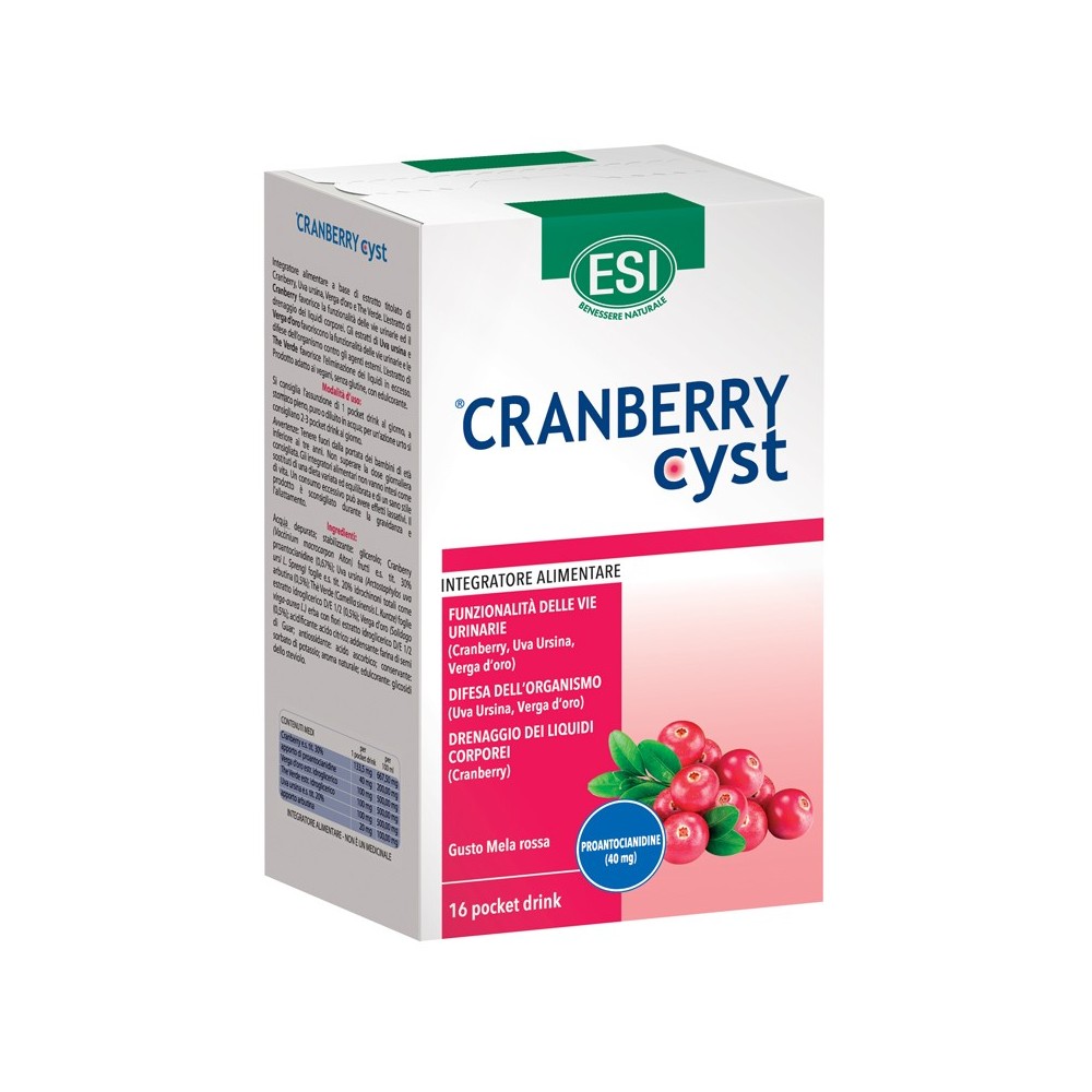 ESI CRANBERRY CYST POCKET DRINK 16 BUSTINE