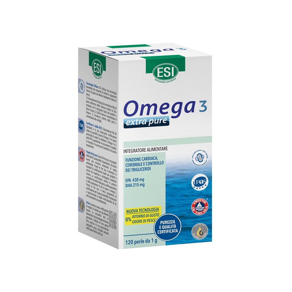 Omega 3 Extra Pure integratore alimentare 120 perle ESI