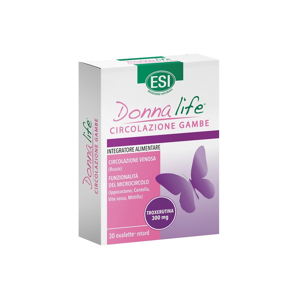 Donna life circolazione gambe integratore alimentare 30 ovalette ESI