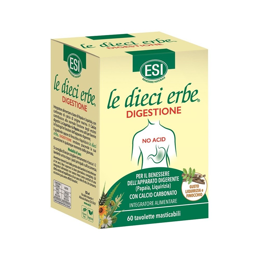 Digestivaid No Acid integratore alimentare 60 tavolette masticabili ESI