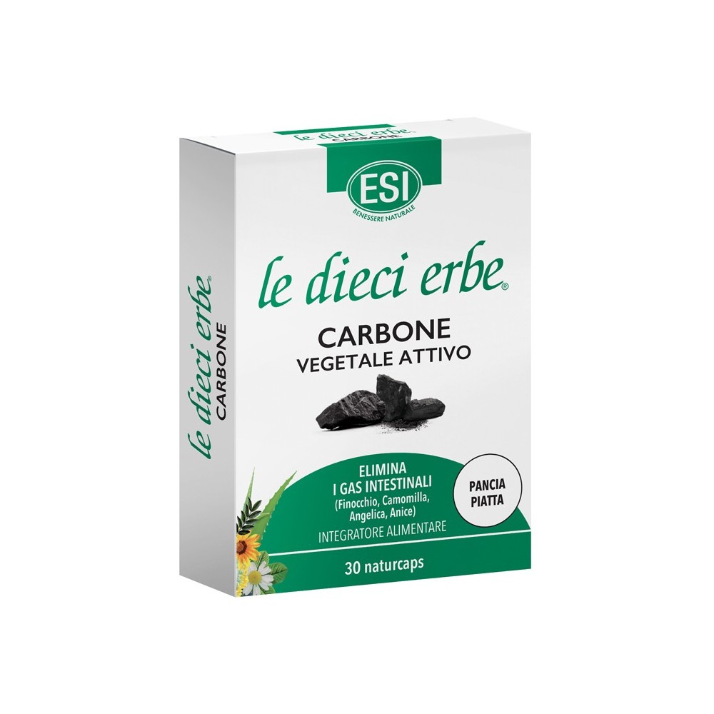 ESI LE DIECI ERBE CARBONE VEGETALE ATTIVO 30 NATURCAPS