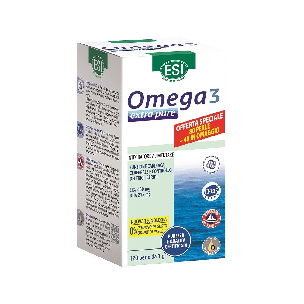 ESI OMEGA 3 EXTRA PURE 80 PERLE + 40 PERLE IN OMAGGIO