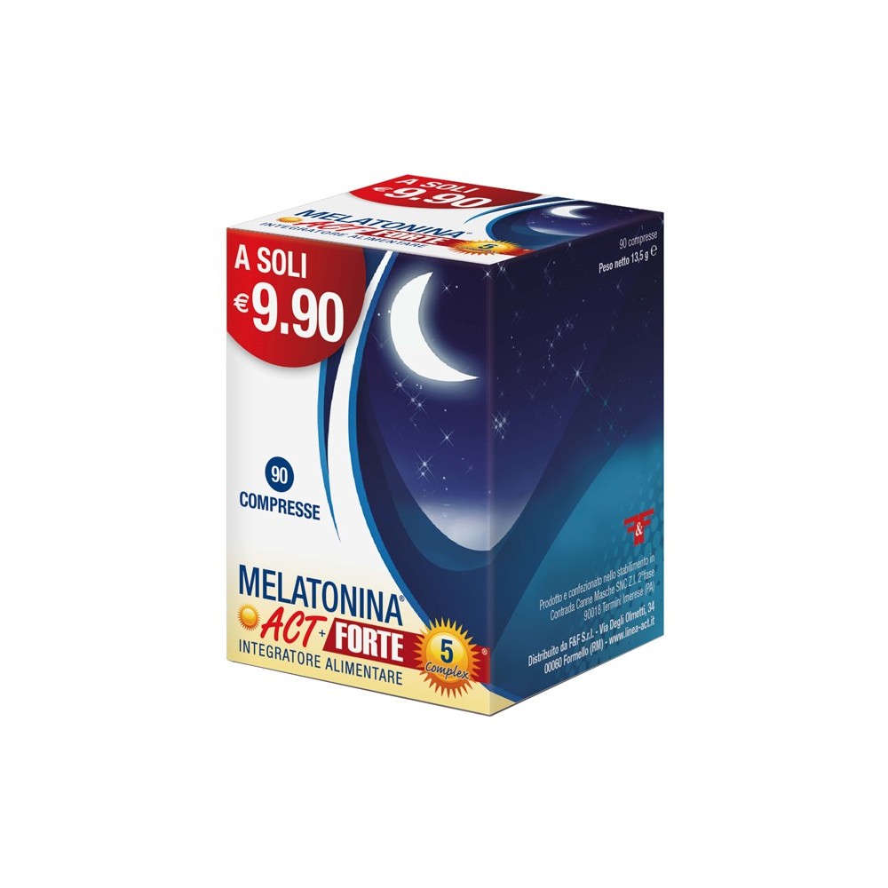 Melatonina Act + forte 5 complex integratore alimentare 90 compresse