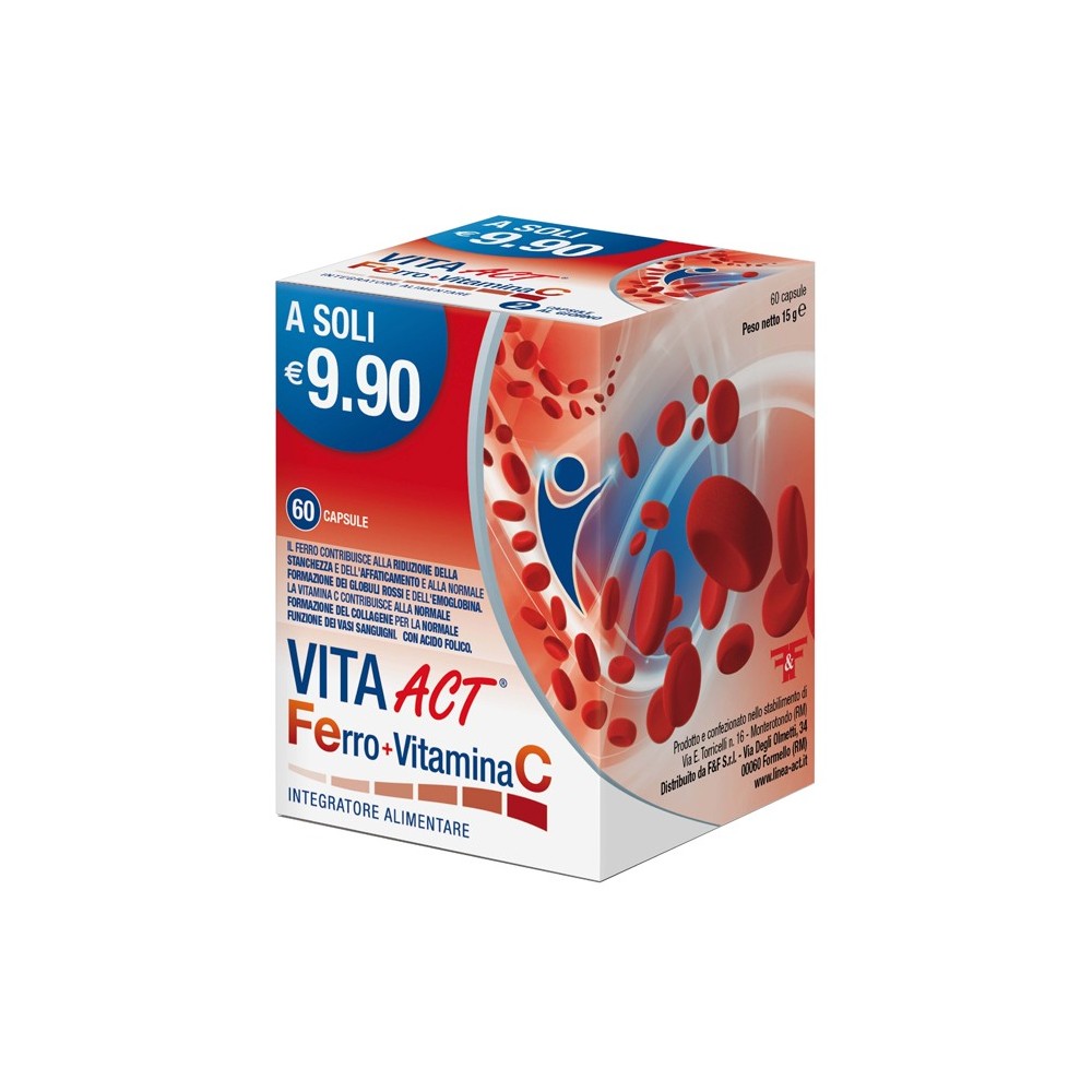 VITA ACT FERRO+VITAMINA C 60 CAPSULE