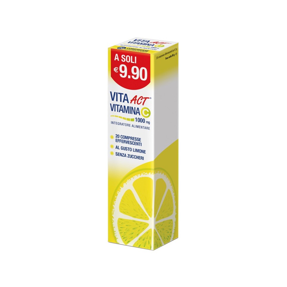 VITA ACT VITAMINA C 1000MG 20 COMPRESSE EFFERVESCENTI LIMONE