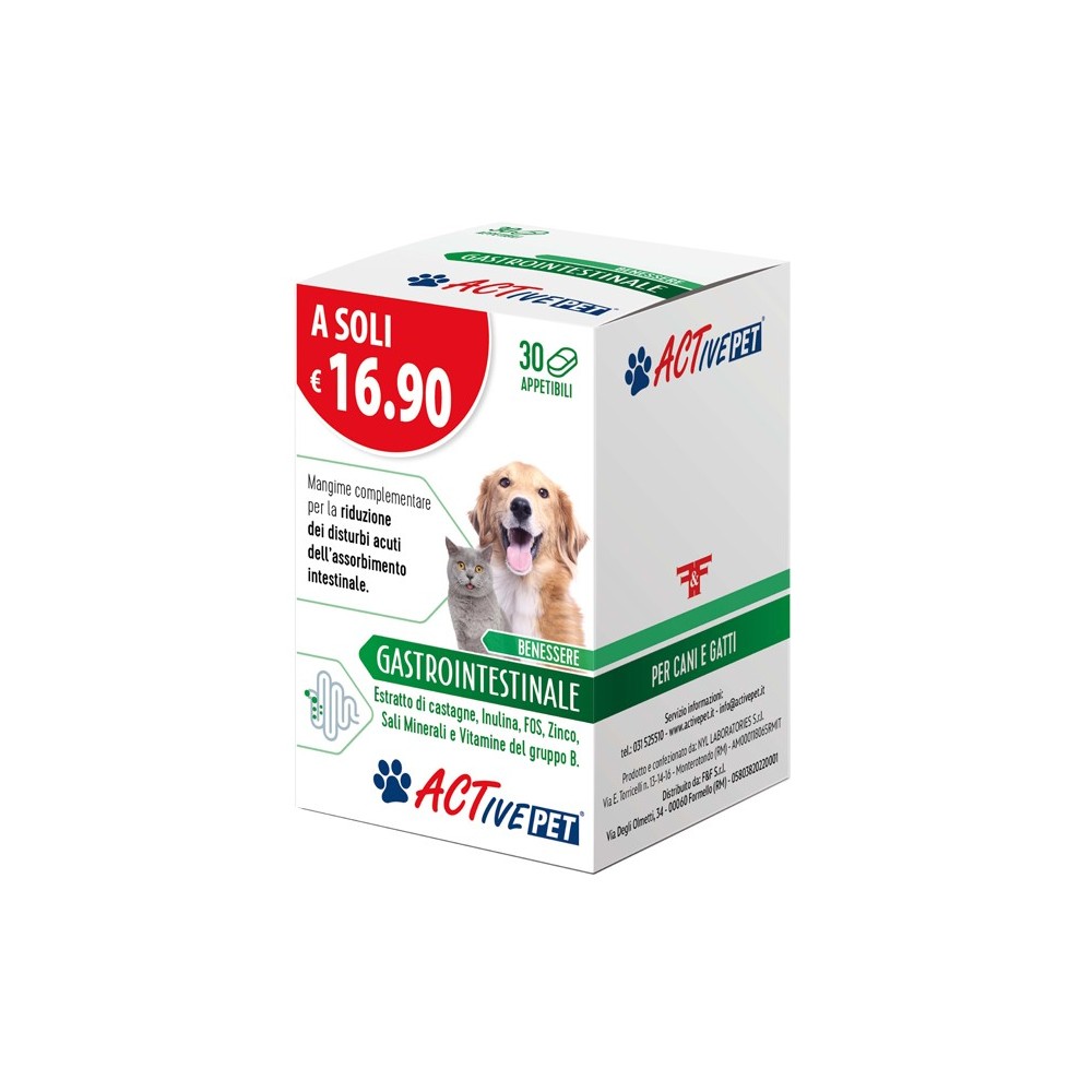 ACTIVE PET BENESSERE GASTROINTESTINALE 30 COMPRESSE APPETIBILI