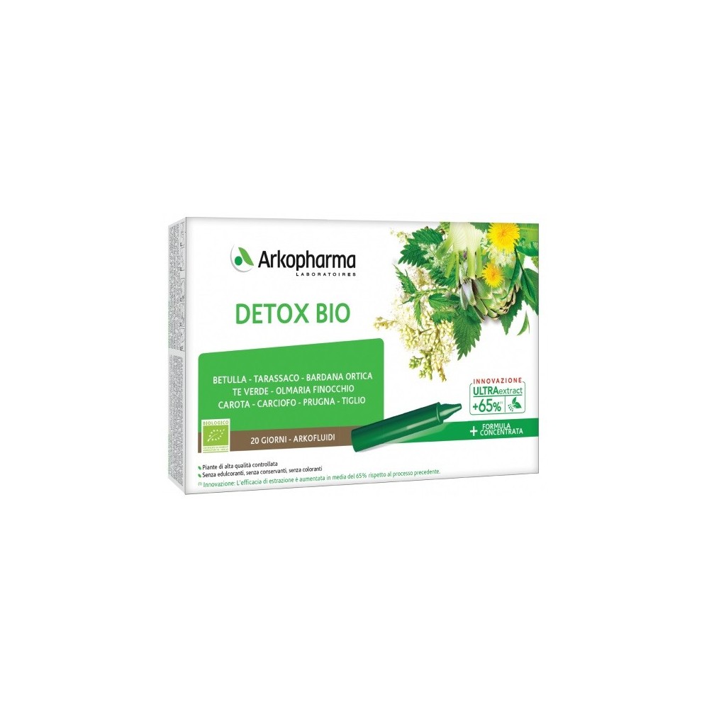 ARKOFLUIDI DETOX BIO integratore alimentare 20 fiale Arkopharma