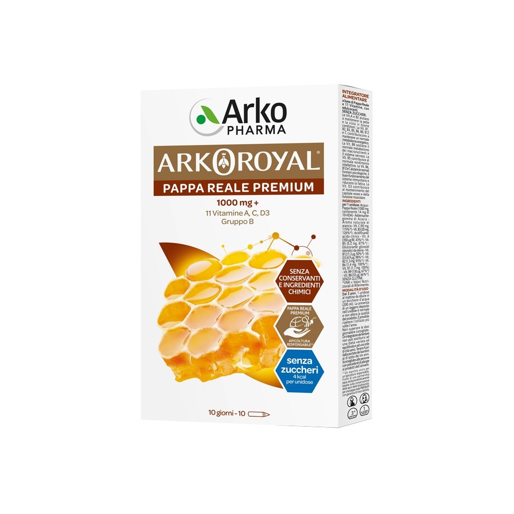 ARKOROYAL® PAPPA REALE PREMIUM integratore alimentare 10 fiale Arkopharma