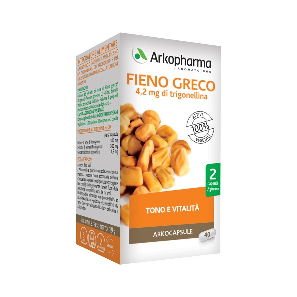 ARKOCAPSULE FIENO GRECO integratore alimentare 40 capsule Arkopharma