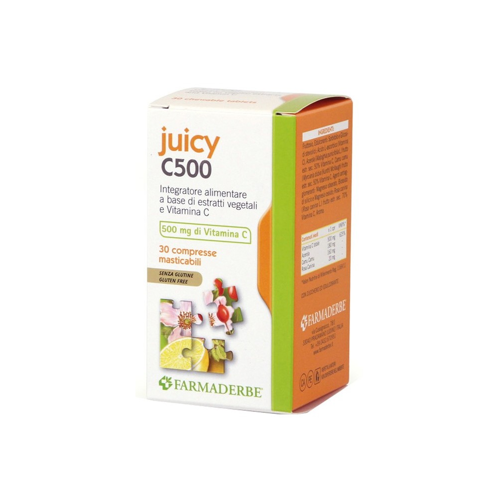 Juicy C500 Masticabile integratore alimentare 30 compresse Farmaderbe