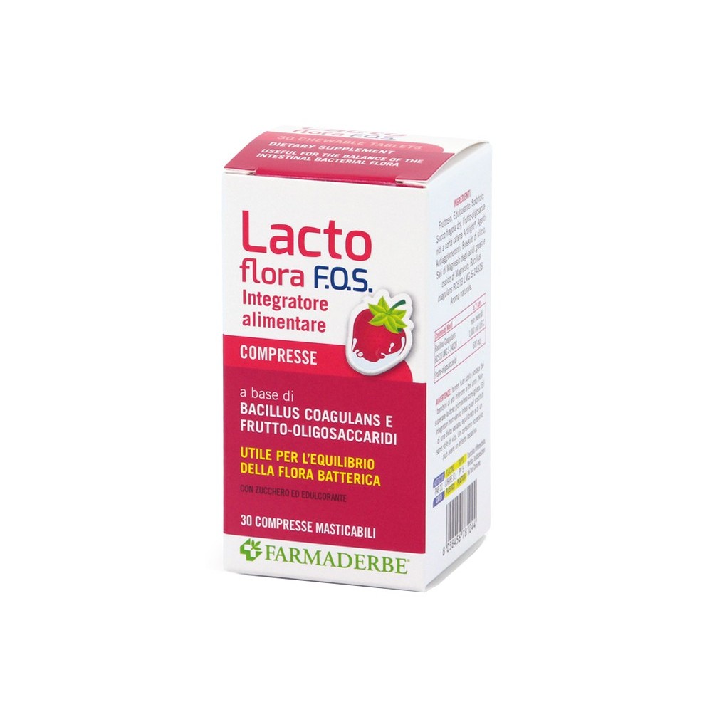 Lacto Flora Fos Masticabile integratore alimentare 30 compresse Farmaderbe