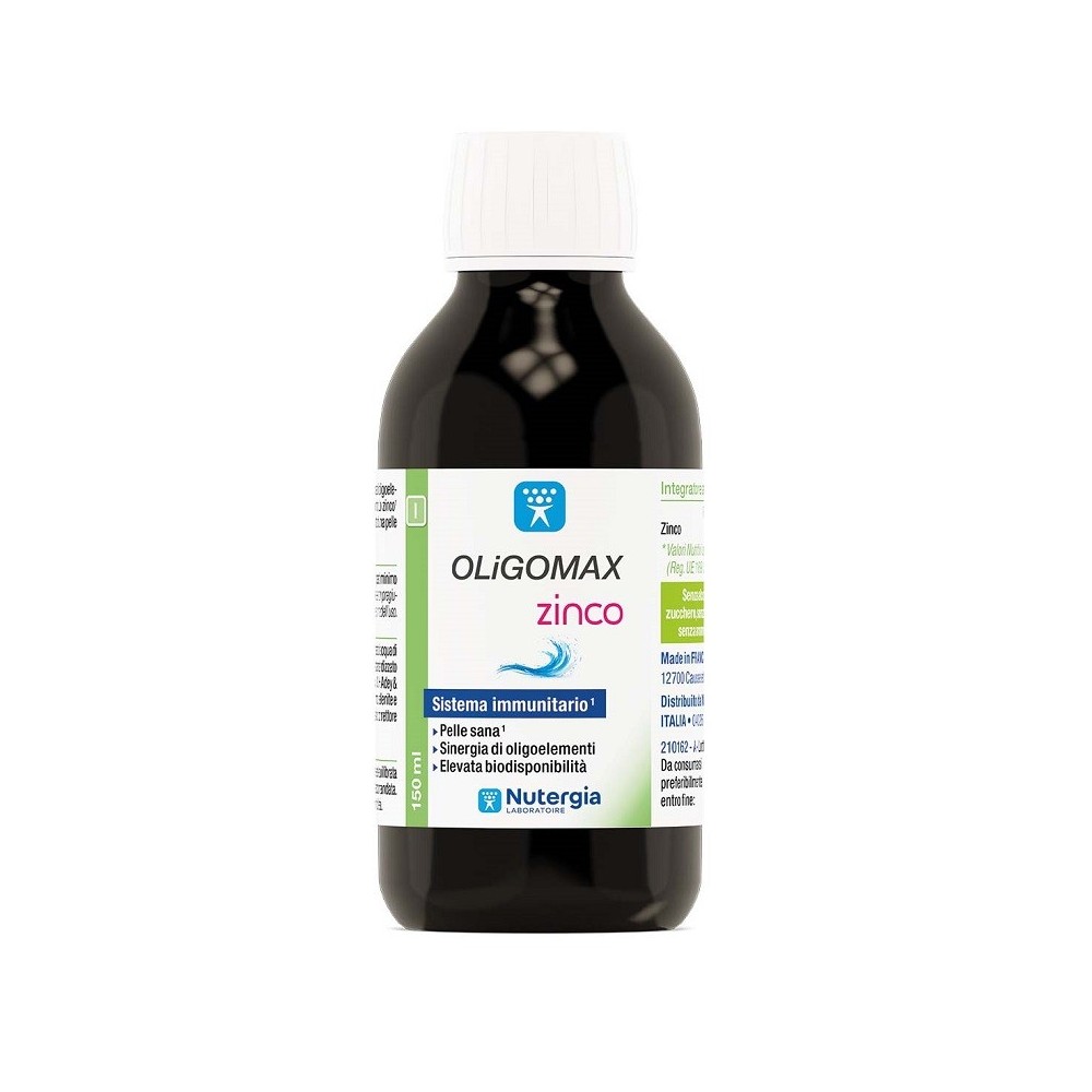 OLIGOMAX ZINCO integratore alimentare 150 ml Nutergia