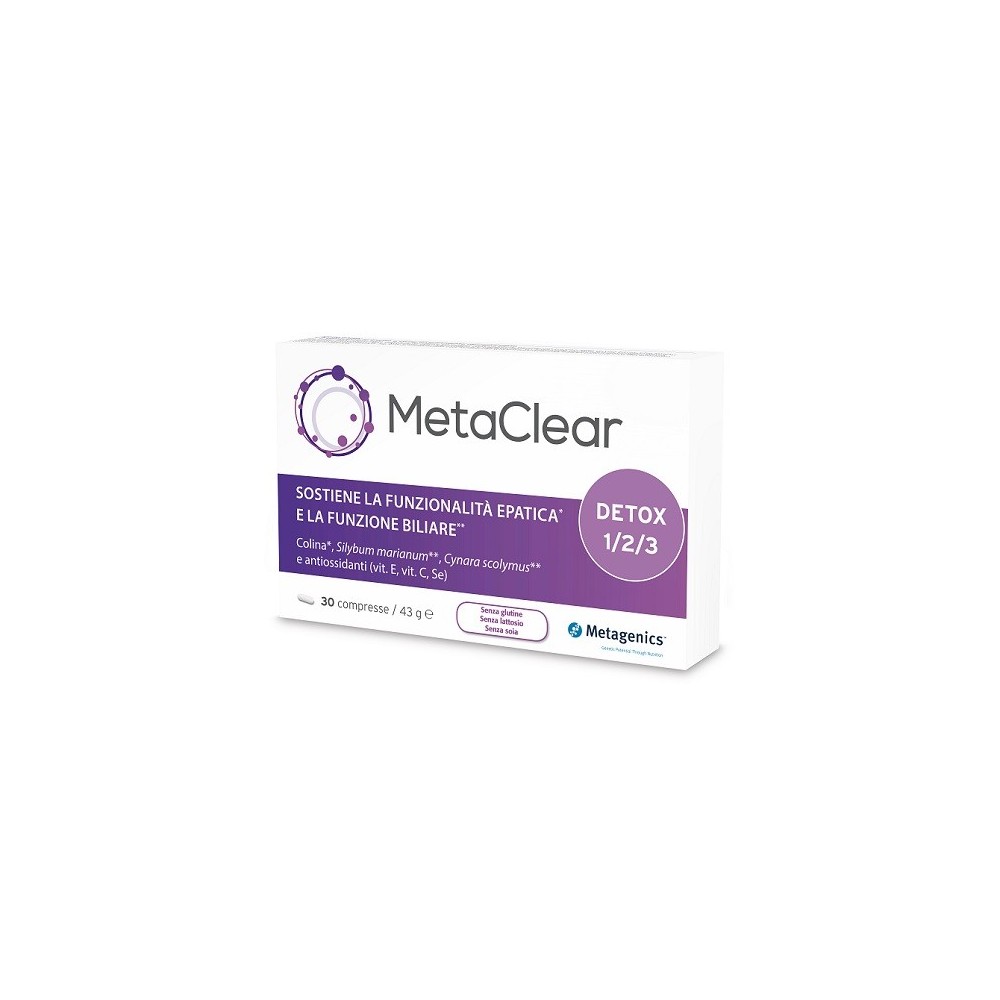 MetaClear integratore alimentare 30 compresse Metagenics