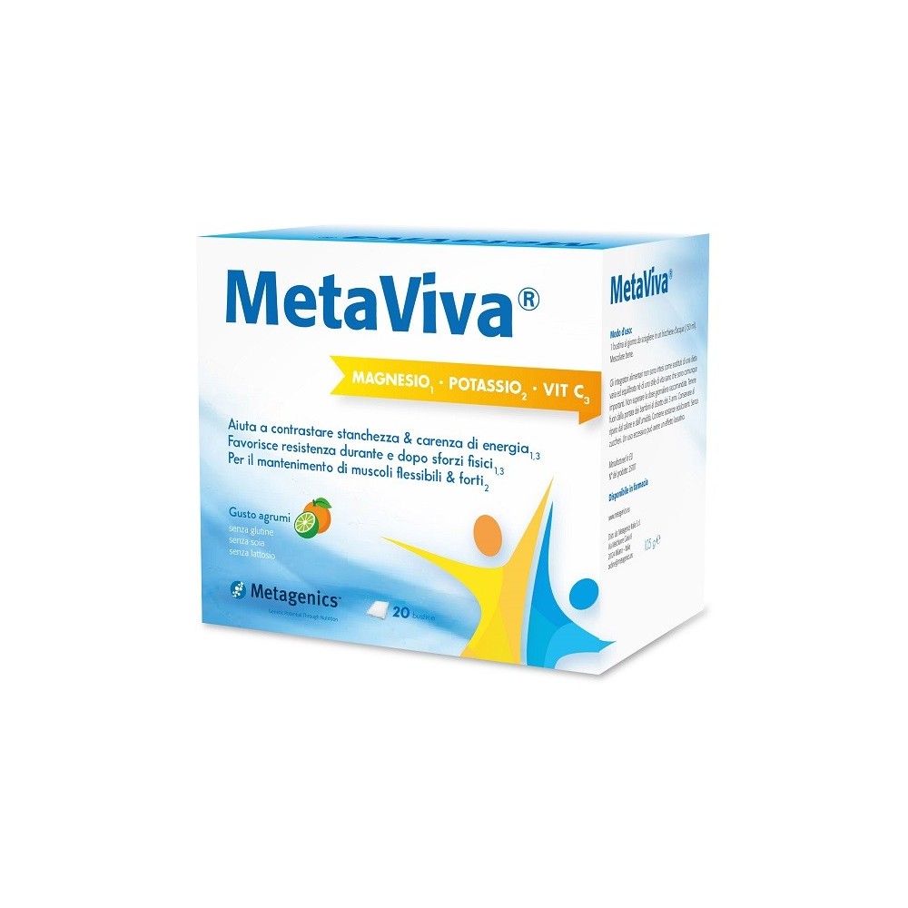 MetaViva MgK Vit. C integratore alimentare 20 bustine Metagenics