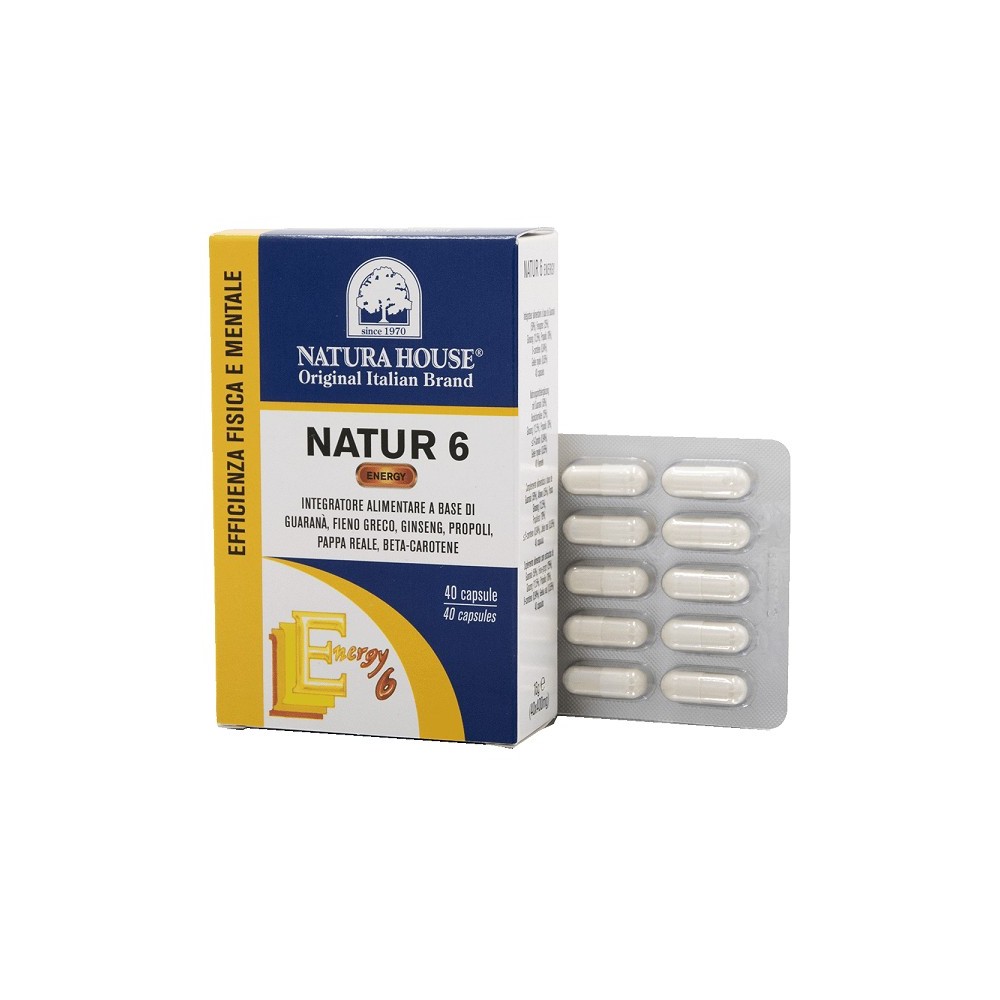 NATUR 6 ENERGY integratore alimentare 40 capsule Natura House