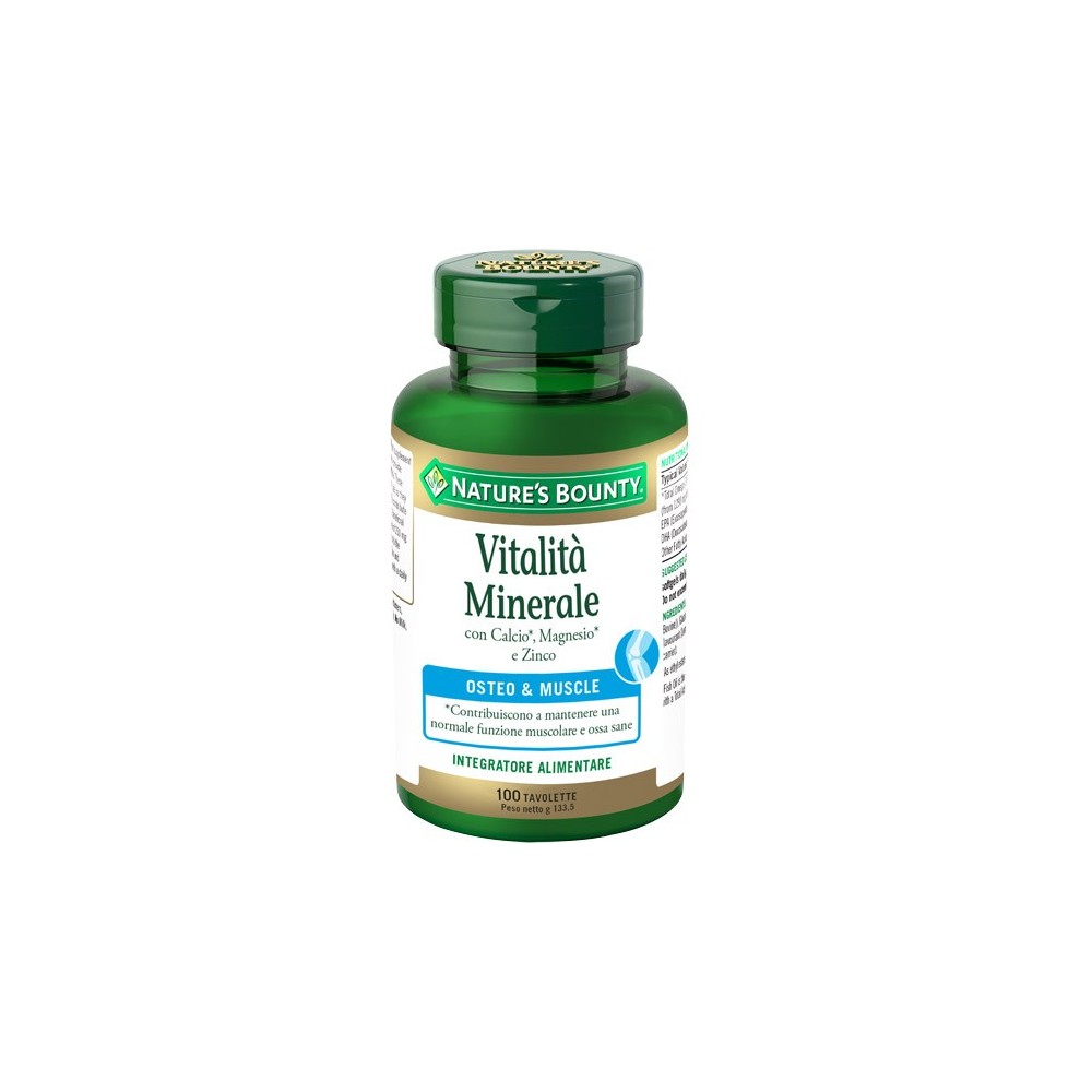 VITALITA' MINERALE integratore alimentare 100 tavolette Nature's Bounty