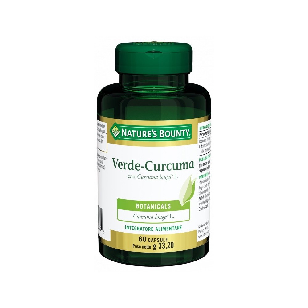 VERDE CURCUMA integratore alimentare 60 capsule Nature's Bounty