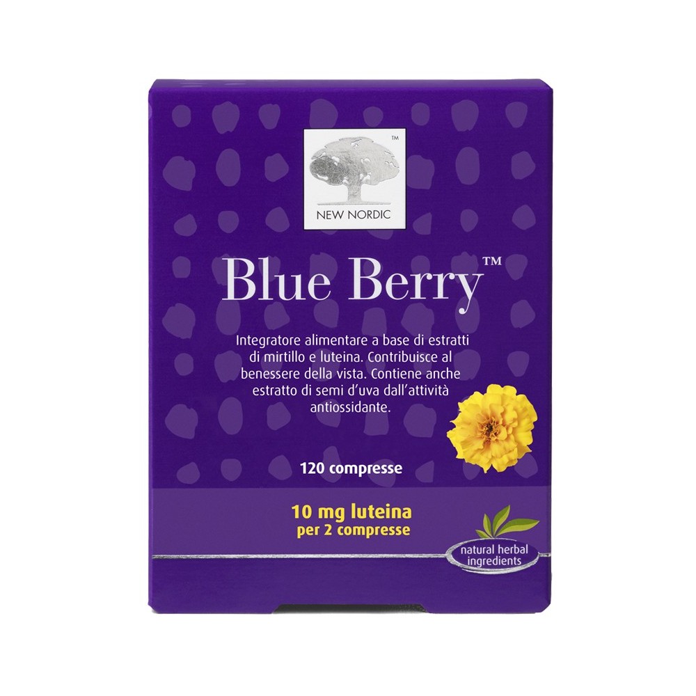 BLUEBERRY integratore alimentare 120 compresse New Nordic