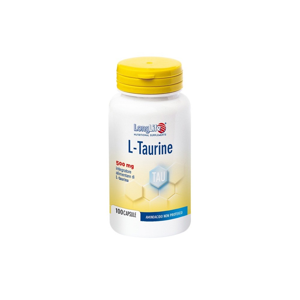 L-TAURINE integratore alimentare 100 capsule Long Life