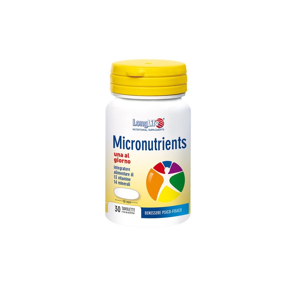 MICRONUTRIENTS integratore alimentare 30 tavolette Long Life