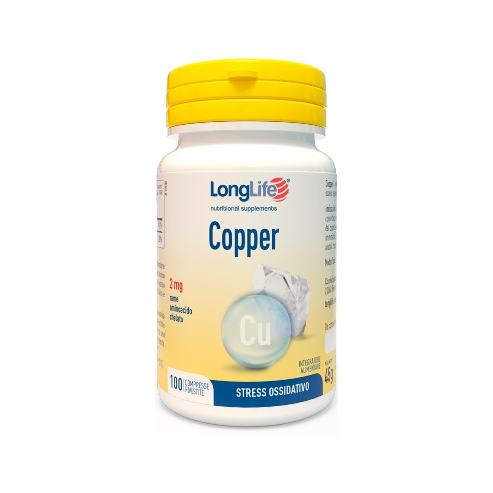 COPPER integratore alimentare 100 compresse Long Life