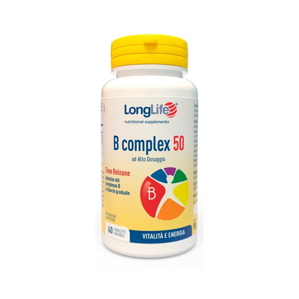 B COMPLEX 50 integratore alimentare 60 tavolette Long Life