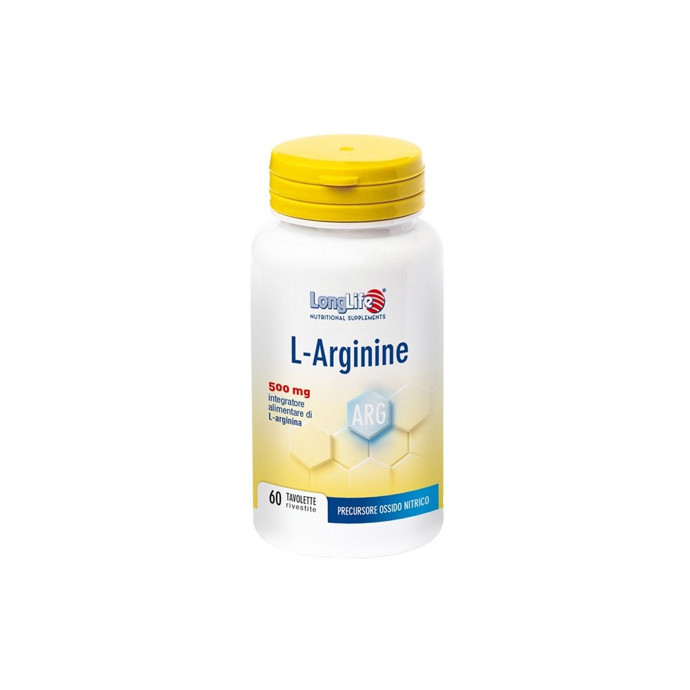 L - ARGININE integratore alimentare 60 tavolette Long Life