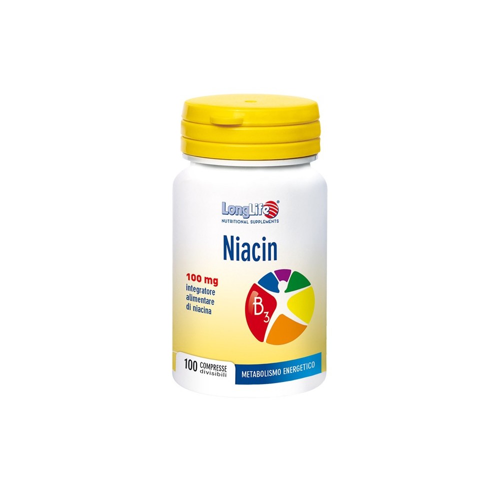 NIACIN integratore alimentare 100 compresse Long Life