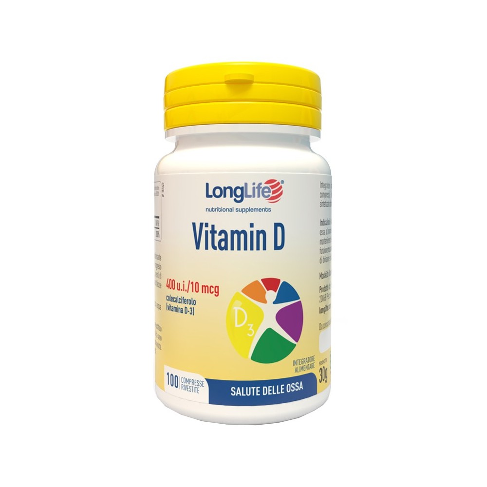 VITAMIN D 400 U.I. integratore alimentare 100 compresse Long Life