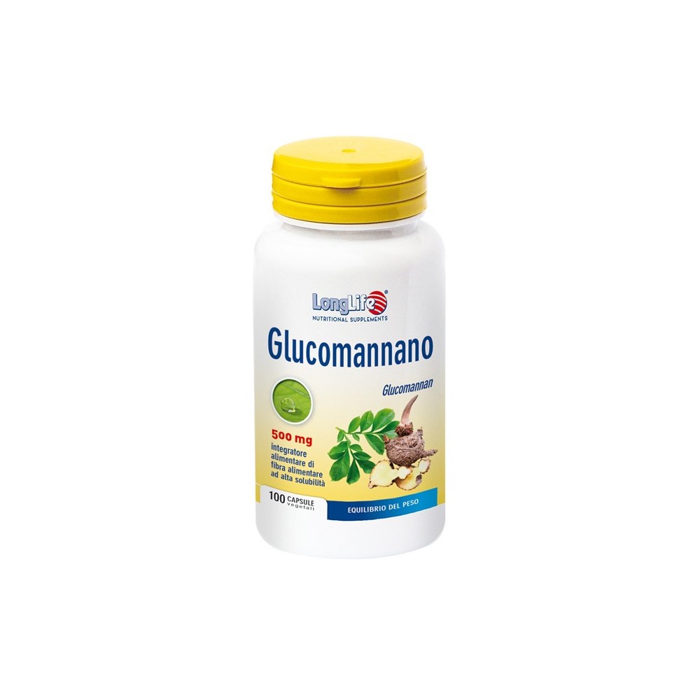 GLUCOMANNANO integratore alimentare 100 capsule Long Life