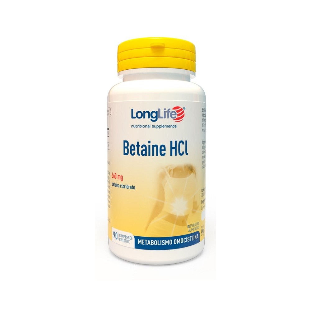 BETAINE HCL integratore alimentare 90 compresse Long Life