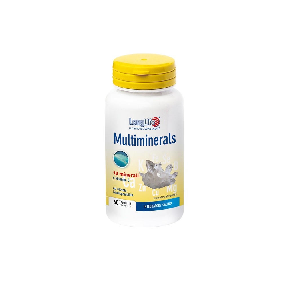 MULTIMINERALS integratore alimentare 60 tavolette Long Life