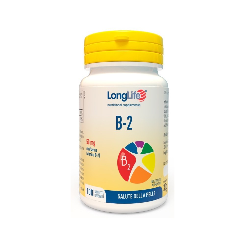 B 2 50 Mg integratore alimentare 100 tavolette Long Life