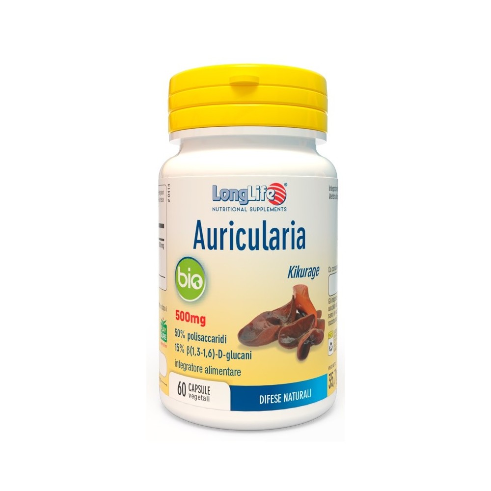 AURICULARIA BIO integratore alimentare 60 capsule Long Life