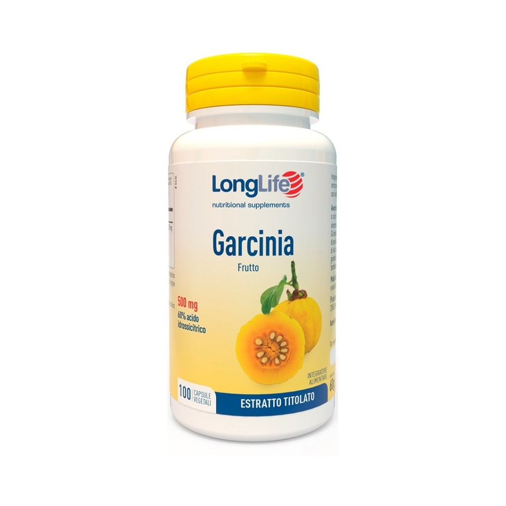 GARCINIA 60% 500 Mg integratore alimentare 100 capsule Long Life